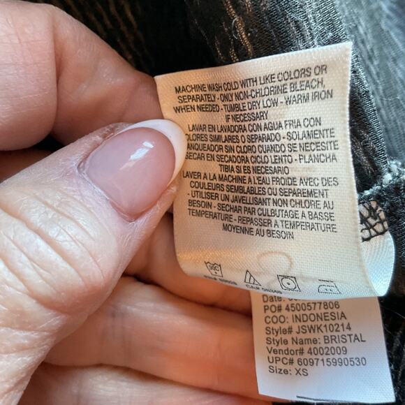 Jessica Simpson Animal Print Halter Dress W/Leather Inserts & Trim XS - Picture 5 of 6